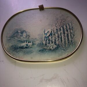 Pastoral scene handcrafted in Canada by N.C. Cameron & Sons Ltd. - gently used.